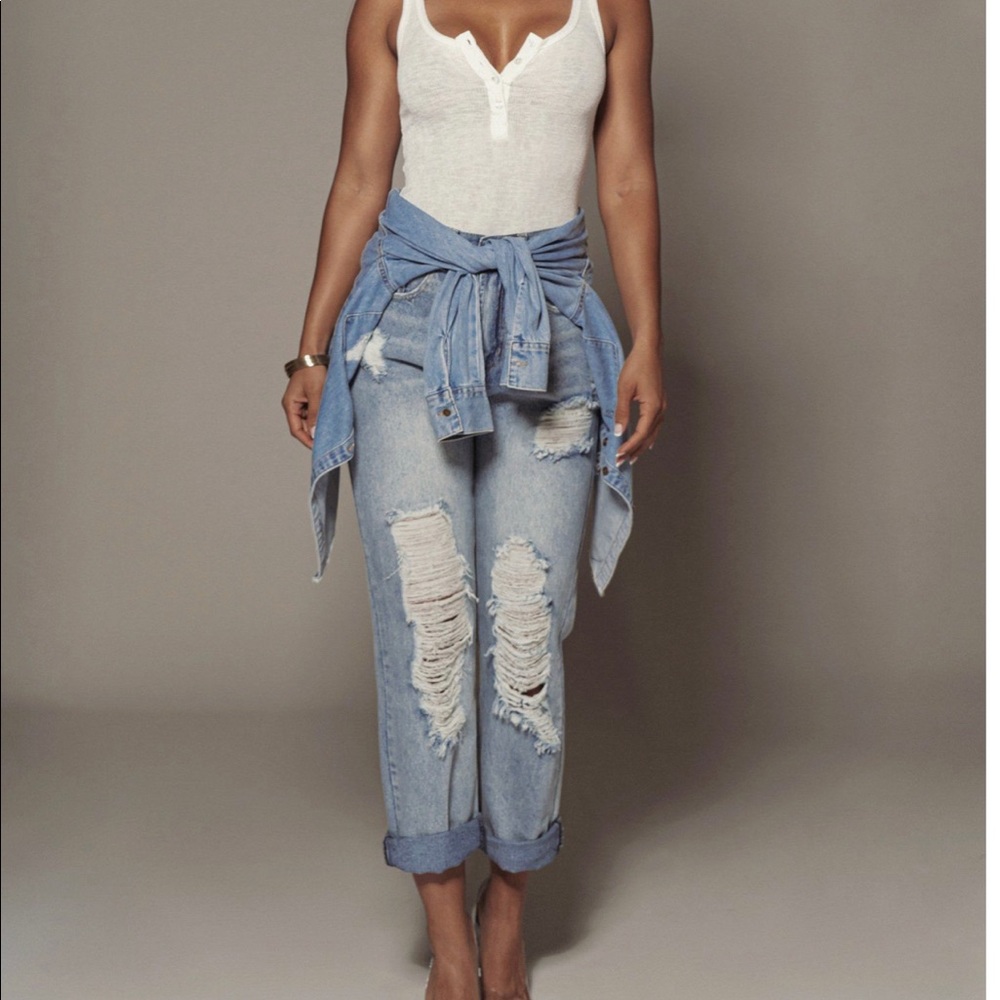 JLUXLABEL Madox Mom Cut Jeans size 27